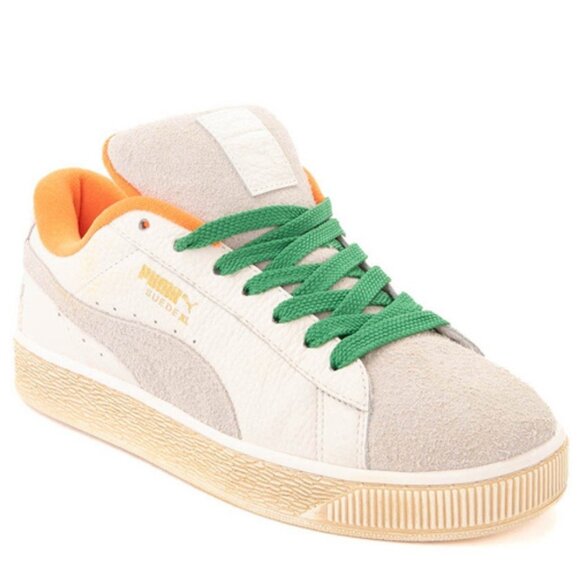 PUMA Mens Size 13 Anwar Carrots Suede Sneakers Scavenger Hunt NEW Orange Green - Picture 7 of 13